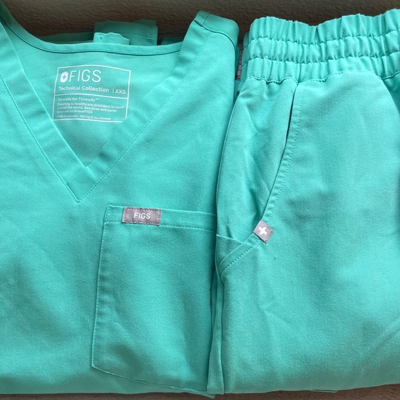 Figs Women’s Scrub Set Surgical Green XXS/ XXS P - Picture 1 of 3